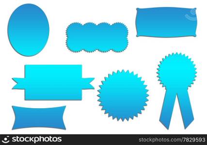 Set Labels, Isolated On White Background