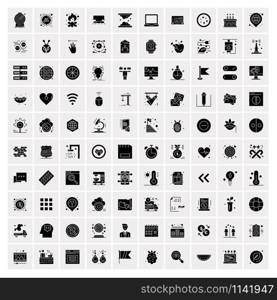 Set of 100 Universal Solid Icons