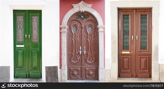 Set of 3 old doors from Portugal.
