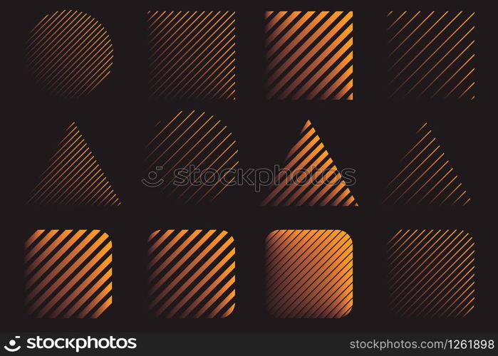 Set of abstract modern gradient shapes. Design element for poster, card, banner, sign, flyer. Vector illustration