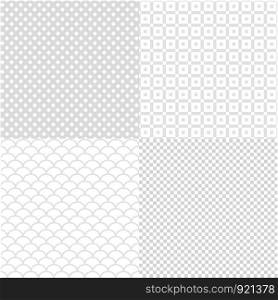 Set of abstract seamless gray square background for your design, stock vector illustration