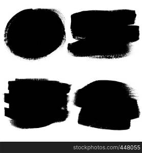 Set of abstract templates for text. Hand painted in gouache. The texture of the brush. Contrasting frames in black for wedding invitations, cards, posters.. Set of abstract templates for text.