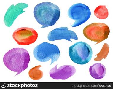 Set of abstract watercolor painted background. Paper texture.