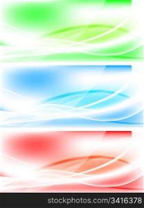 Set of abstract wavy banners - eps 10