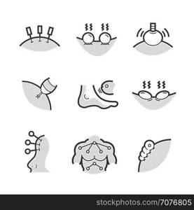 Set of Alternative Medicine, Chinese Medicine Icons