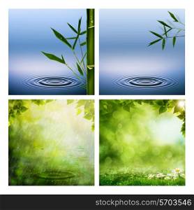 Set of assorted environmental backgrounds for your design