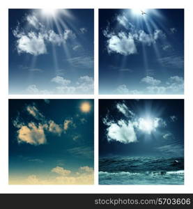 Set of assorted environmental backgrounds for your design