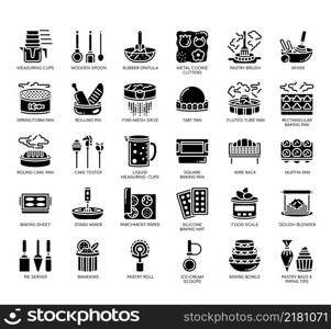 Set of Baking tools thin line icons for any web and app project.