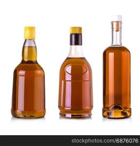 Set of Beautiful Whisky Bottles against well lit background