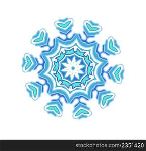 Set of blue snowflakes. Snowflake set for winter design.. Blue christmas snowflake