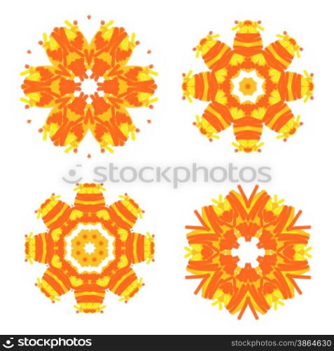 Set of bright abstract patterns for design