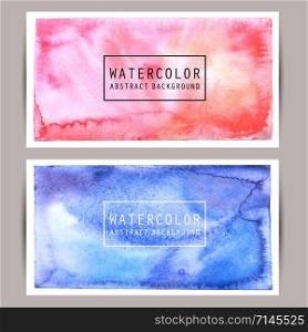 Set of bright watercolor banners for your design.. Set of bright watercolor banners for your design. Vector illustration.