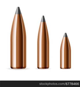 Set of bullets. Illustration on white background