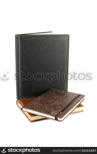 set of business book isolated over white background
