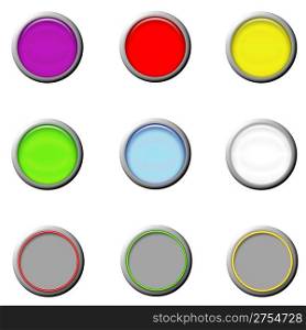 Set of buttons (volumetric buttons for WEB design)