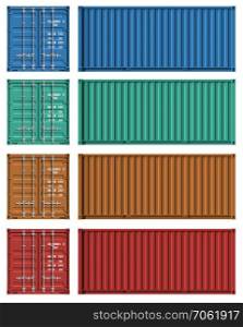 Set of cargo container templates