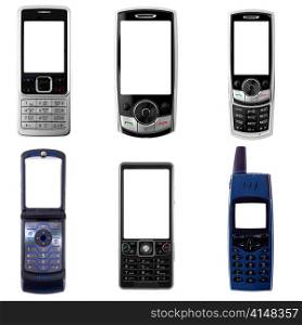 set of cell phones