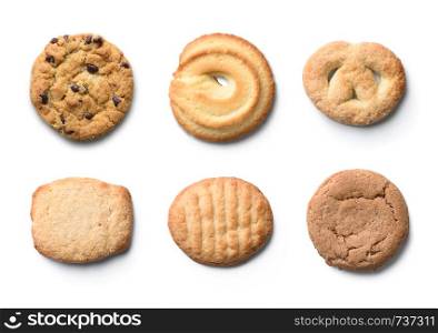 set of cookies isolated on white background