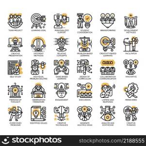 Set of Creative Learning thin line icons for any web and app project.