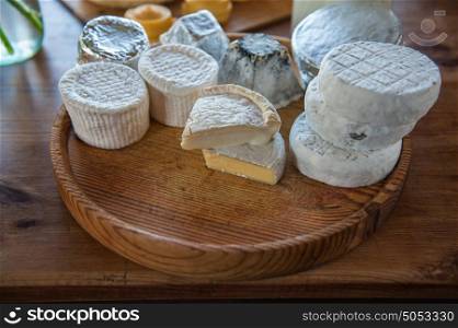 Set of different cheese. Set of different cheese: camembert, croton, mozzarella, smoked mozzarella and other