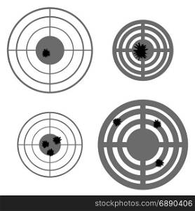 Set of Different Using Targets. Set of Different Using Targets Isolated on White Background