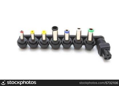 set of eight various patchplug isolated on white background