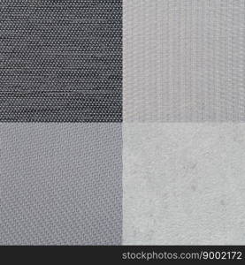 Set of grey vinyl samples, texture background.