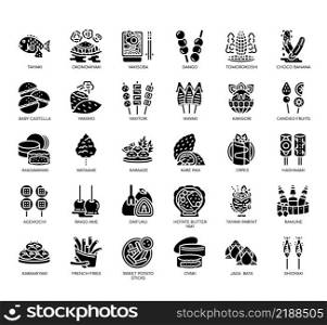 Set of Japanese Festival Food thin line icons for any web and app project.