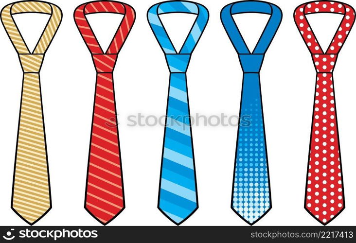 Set of male business ties