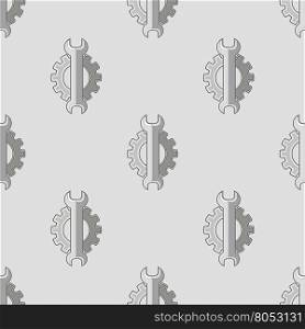 Set of Metallic Wrench Grey Seamless Pattern. Industrial Tool Background. Set of Metallic Wrench Grey Seamless Pattern.