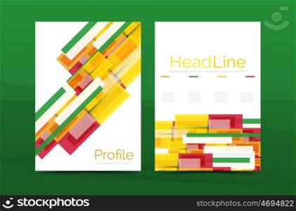 Set of modern geometric business annual report covers. Set of modern geometric business annual report covers. abstract backgrounds