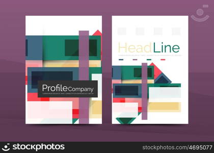 Set of modern geometric business annual report covers. Set of modern geometric business annual report covers. abstract backgrounds