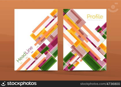 Set of modern geometric business annual report covers. Set of modern geometric business annual report covers. abstract backgrounds