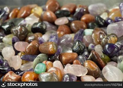 Set of natural mineral gemstones of Set of natural mineral gemstones of various type