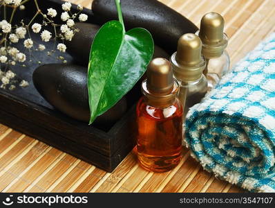 set of perfume oils,Spa still life