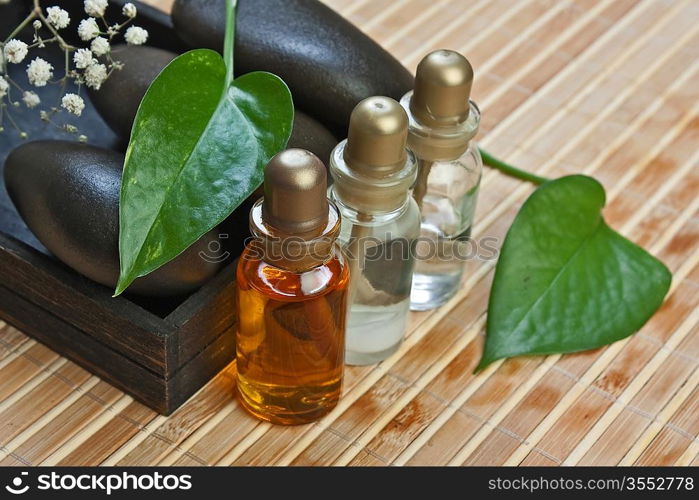 set of perfume oils,Spa still life