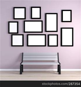 Set of Picture Frames with Blank Content. Set of Picture Frames