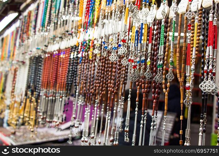 Set of praying beads of various color. Set of praying beads of various colors