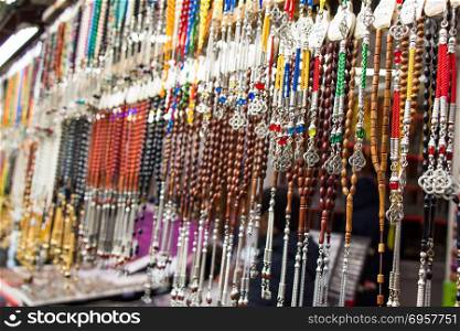 Set of praying beads of various color. Set of praying beads of various colors