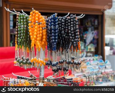 Set of praying beads of various colors