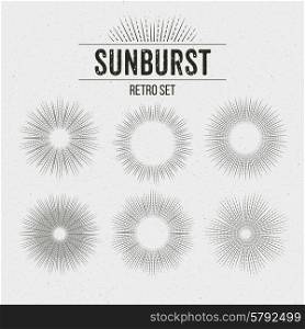 Set of Retro Sun burst shapes. Vector illustration. Set of Retro Sun burst shapes. Vector illustration EPS 10