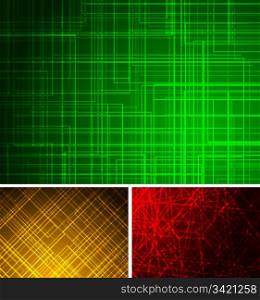 Set of simple abstract backgrounds - eps 10