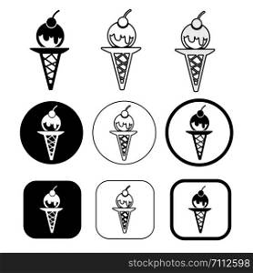 set of simple Ice Cream icon