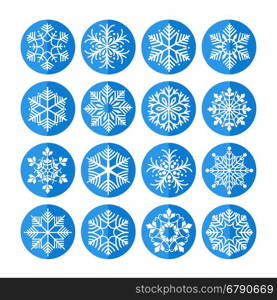 Set of snowflakes icons. Set of snowflakes icons vector on white background