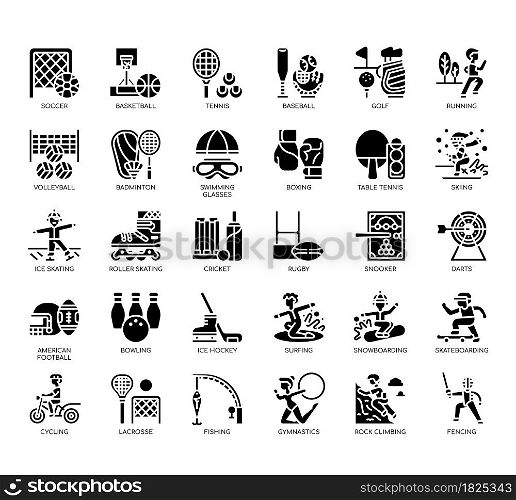 Set of Sports equipment thin line and pixel perfect icons for any web and app project.