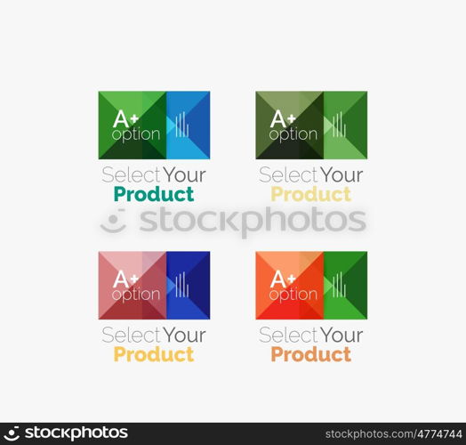 Set of square abstract backgrounds or infographics for content. Set of square abstract backgrounds or infographics for your content