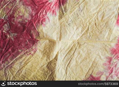 Set of textures of crumpled craft paper. Crumpled paper