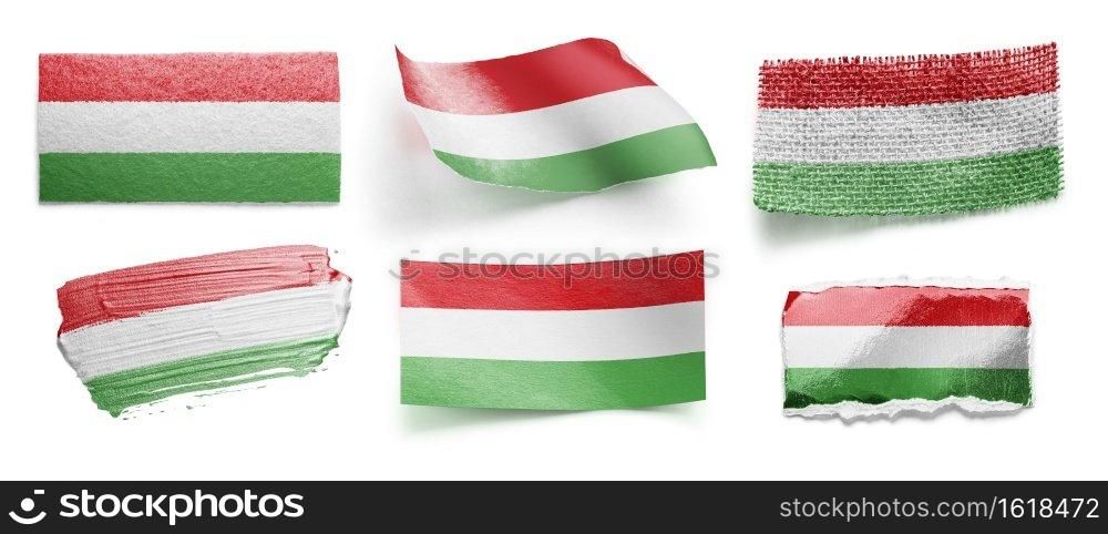 Set of the national flag of Bulgaria on a white background.. Set of the national flag of Bulgaria on a white background
