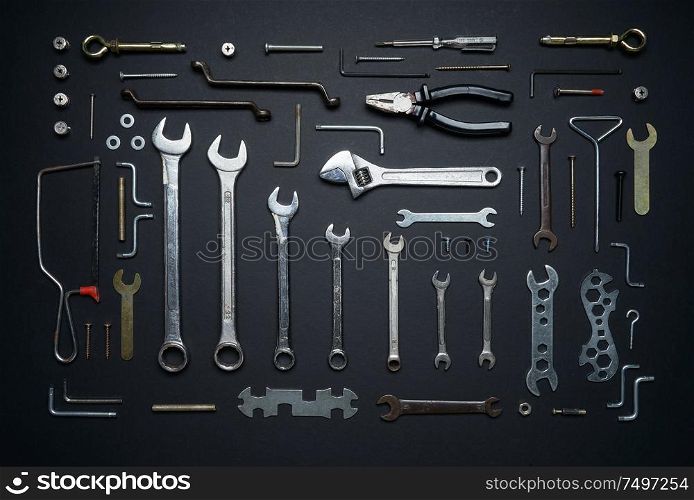Set of tools supplies for repair and build , construction and repair concept