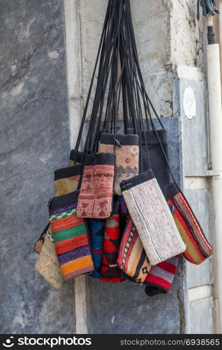 Set of traditional style woven purse